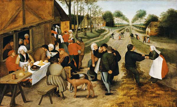 Peasants At A Roadside Inn à Pieter Brueghel l'Ancien