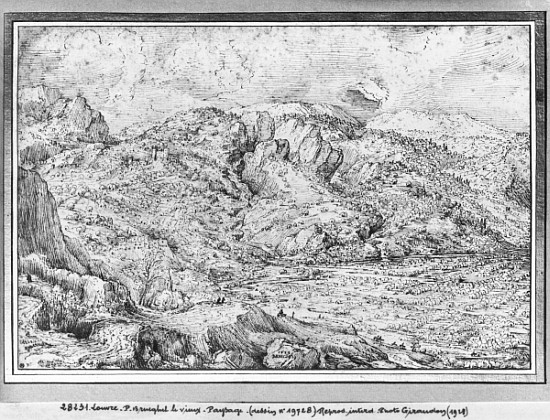 Alpine landscape à Pieter Brueghel l'Ancien