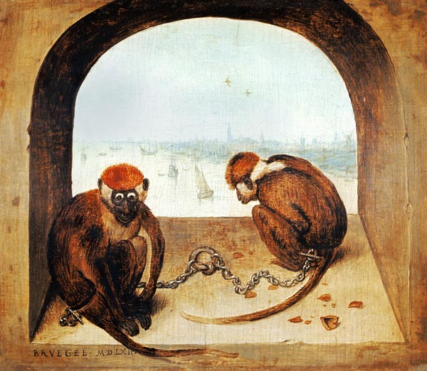 Deux singes à Pieter Brueghel l'Ancien