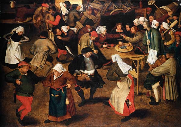 The Indoor Wedding Dance à Pieter Brueghel l'Ancien