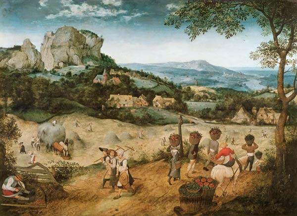 La récolte de foin à Pieter Brueghel l'Ancien