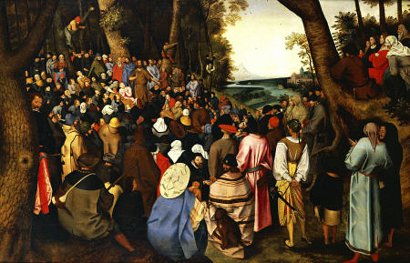Saint John The Baptist Preaching The Baptism Of Christ Beyond à Pieter Brueghel l'Ancien