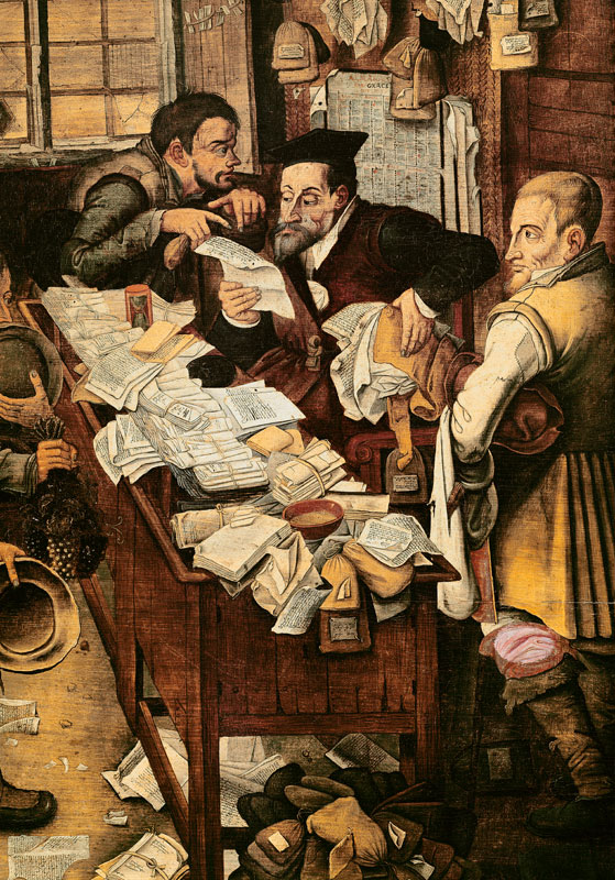 The Payment of the Yearly Dues  (detail of GIR79511) à Pieter Brueghel le Jeune