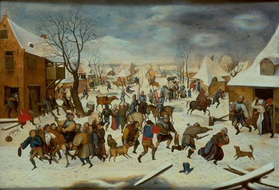 Le meurtre de l'enfant de Bethlehem. à Pieter Brueghel le Jeune