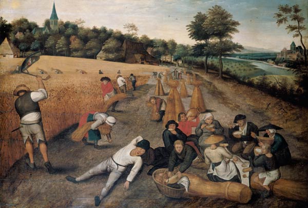Avec la récolte de céréales à Pieter Brueghel le Jeune