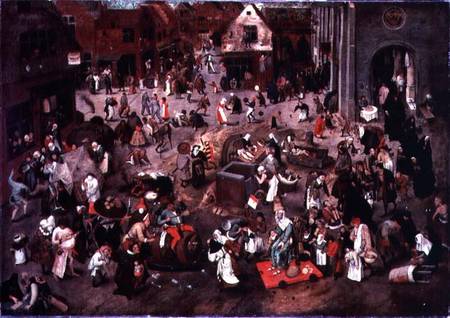 The Clash between Careme and Mardi-Gras à Pieter Brueghel le Jeune