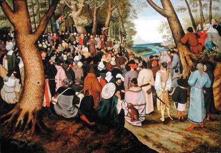 Landscape with St. John the Baptist Preaching à Pieter Brueghel le Jeune