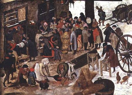 The Payment of the Tithe, or The Census at Bethlehem, detail à Pieter Brueghel le Jeune