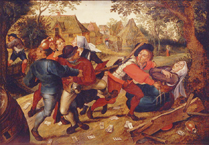 Raufende Kartenspieler à Pieter Brueghel le Jeune