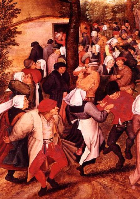 Rustic Wedding, detail of people dancing à Pieter Brueghel le Jeune