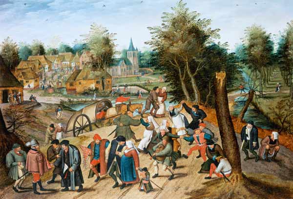 The Return from the Kermesse (panel) à Pieter Brueghel le Jeune