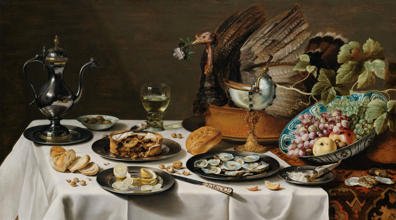Still Life with Turkey Pie à Pieter Claesz