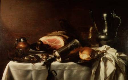 Still Life with a Ham à Pieter Claesz