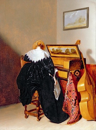 Lady seated by a Virginal à Pieter Codde