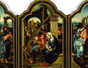 triptyque avec l'adoration des rois