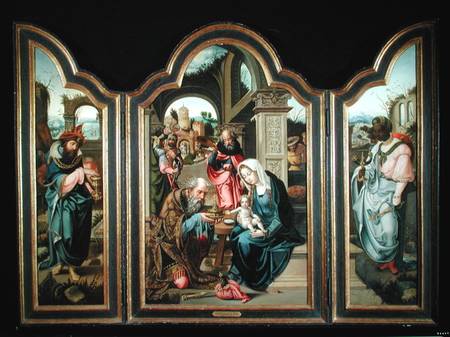 Triptych depicting the Adoration of the Magi à Pieter Coecke van Aelst