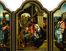 triptyque avec l'adoration des rois à Pieter Coecke van Aelst
