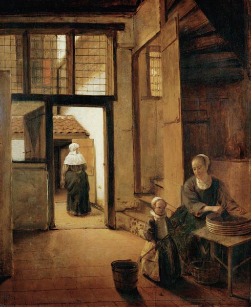 Interior of a Dutch House à Pieter de Hooch