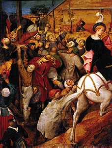 La célébration de Saint Martin (fragment) à Pieter Brueghel III (fils de P.B Le Jeune)