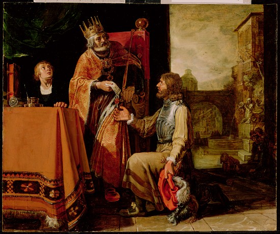 King David Handing the Letter to Uriah à Pieter Lastman