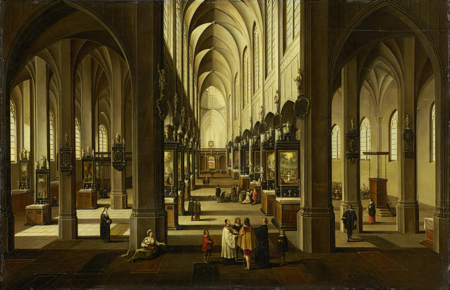 Interior of Antwerp Cathedral à Pieter Neefs le Jeune
