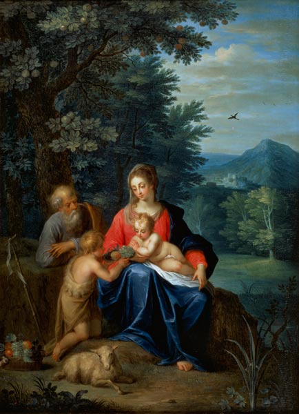 The Holy Family with the Infant St. John the Baptist à Pieter van Avont