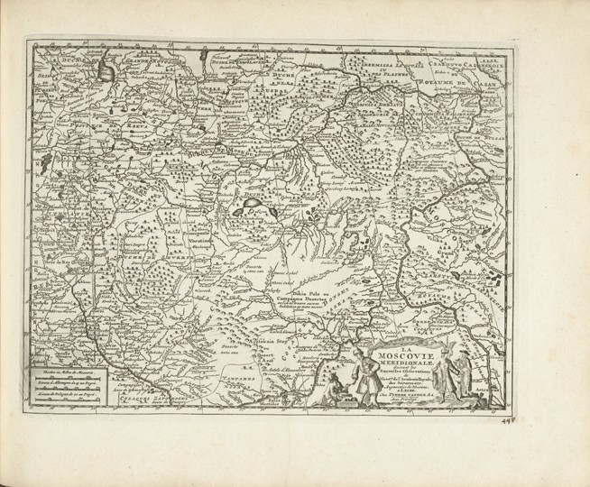 Map of Moscovia à Pieter van der Aa