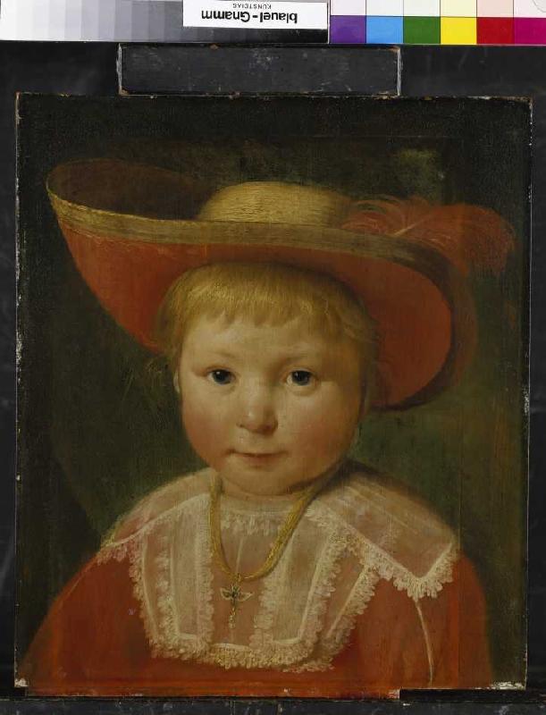 portrait d'un garçon avec le chapeau de paille à plume rouge à Pieter Claesz Soutman