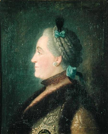 Portrait of Catherine II (1729-1796) of Russia à Pietro Antonio Conte Rotari