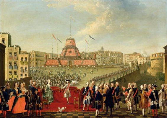 Fete at Naples on the Occasion of the Marriage of King Ferdinand I (1751-1825) to the Archduchess Ma à Pietro Fabris