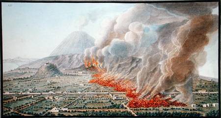 View of an eruption of Mt. Vesuvius which began on 23rd December 1760 and ended 5th January 1761, pl à Pietro Fabris