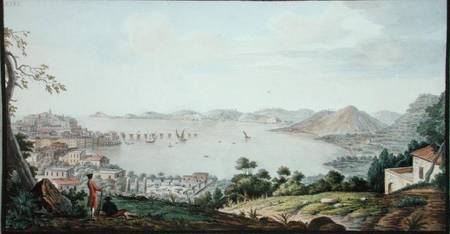 View of the Italian coast from near Puzzoli, plate 26 from Campi Phlegraei: Observations of the Volc à Pietro Fabris