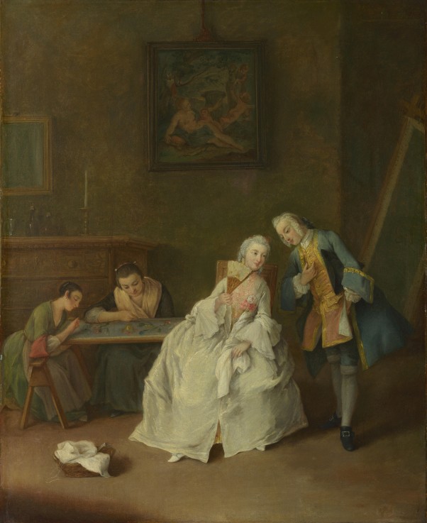 A Lady receiving a Cavalier à Pietro Longhi