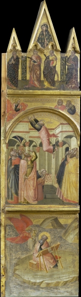 Saint John the Evangelist on Patmos, his Ascension à Pietro Lorenzetti