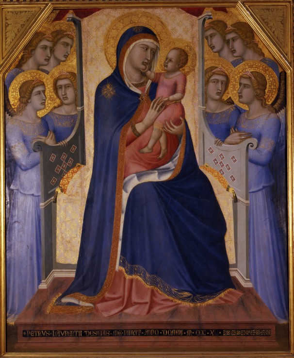 Madonna and Child Enthroned with Angels à Pietro Lorenzetti