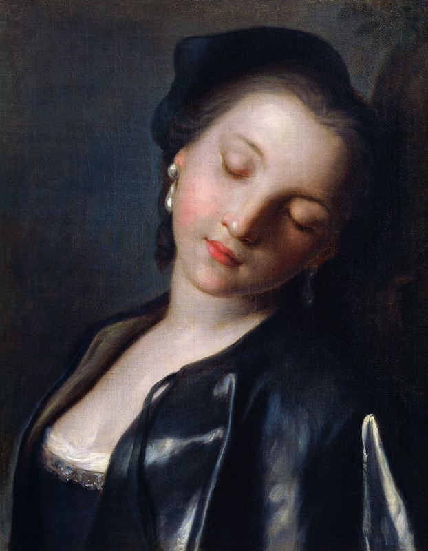 Sleeping young woman à Pietro Antonio Rotari