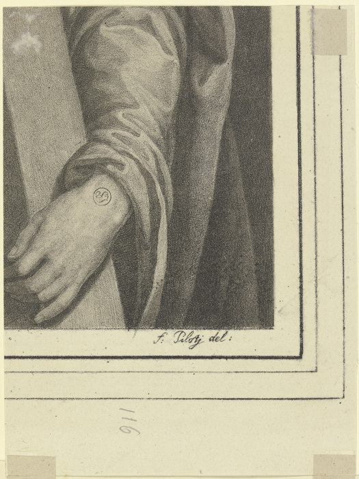 Christus und das Schweißtuch der Veronika (Fragment), aus der Folge "Königlich Baierischer Gemälde-S à Ferdinand Piloty