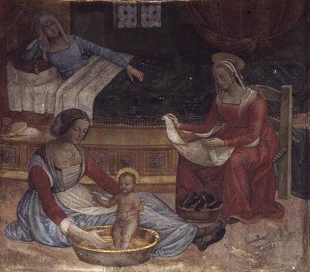 The Birth of St. John the Baptist (fresco) à Pinturicchio