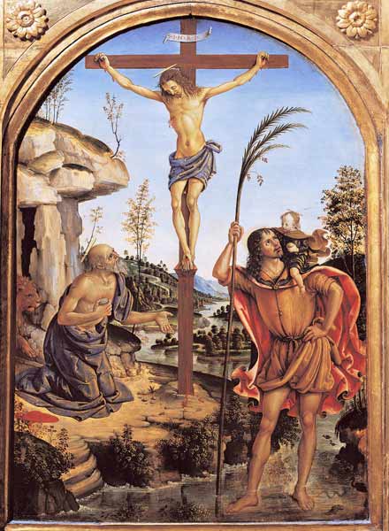 Pinturicchio / Christ with Saints à Pinturicchio