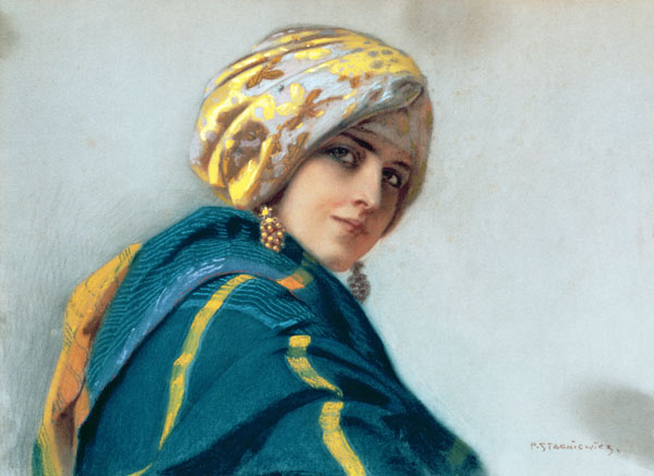 Girl in a Shawl à Piotr Stachiewicz