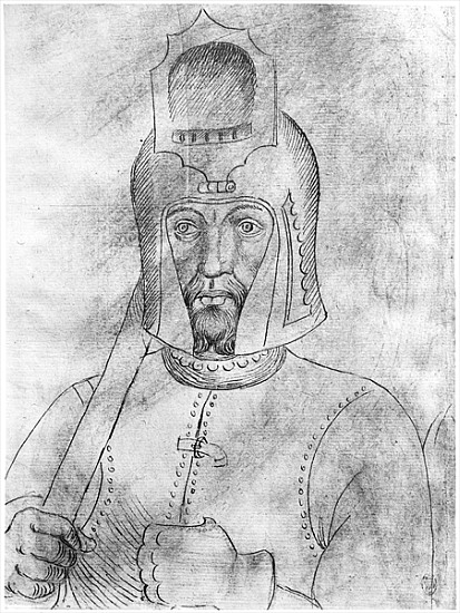 Soldier wearing a visored helmet, from the The Vallardi Album à Pisanello