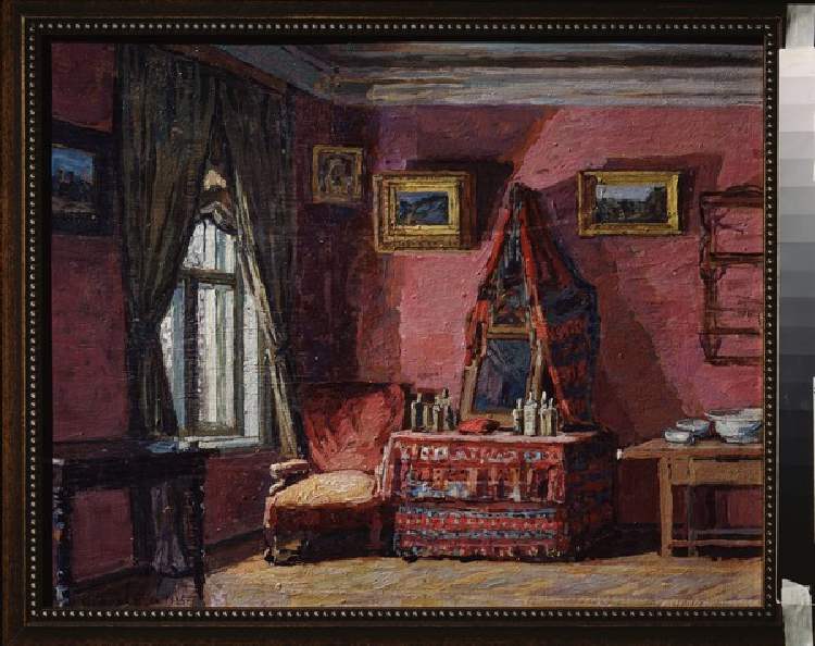 Schlafzimmer im Haus des Komponisten Pjotr Tschaikowski in Klin à PjotrIwanowitsch Petrowitschew