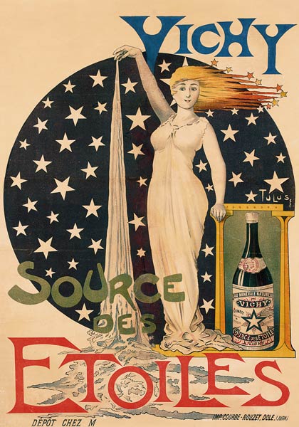 Vichy, Source Des Etoiles à Affiche Vintage