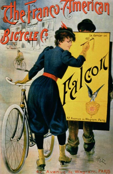 Poster advertising 'The Franco-American Bicycle Co.', Paris à Affiche Vintage