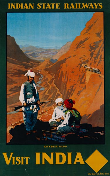 Visit India, Indian State Railways à Affiche Vintage