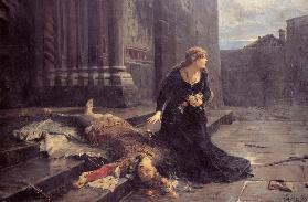 Der Tod des Gianmaria Visconti vor der Kirche s. Gottardo in