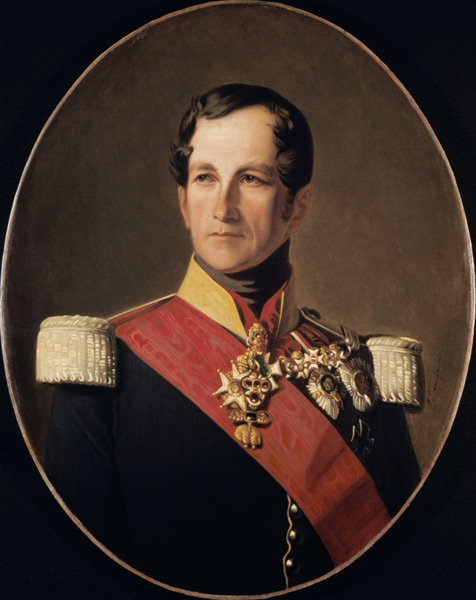 Portrait of Leopold I (1790-1865) of Saxe-Cobourg-Gotha in the Uniform of a Cuirassier à Polydore Beaufaux