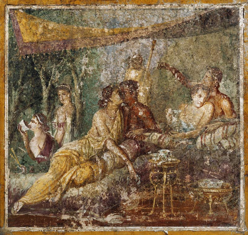 Two couples à Pompei, peinture murale