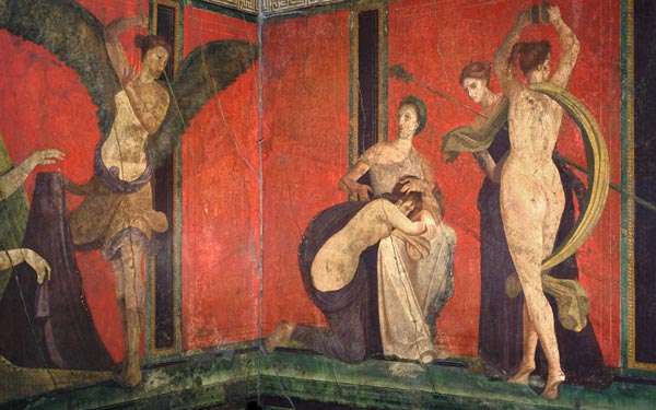 Villa dei Misteri - Detail à Pompei, peinture murale