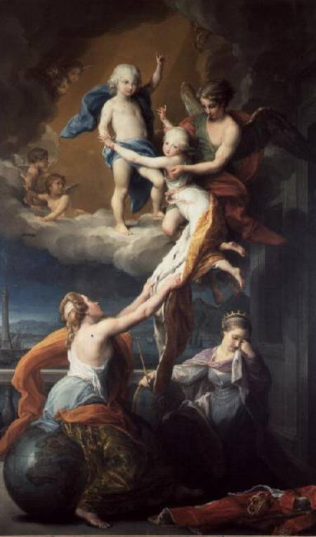 Allegory of the death of the children of Ferdinand IV (1751-1825) à Pompeo Girolamo Batoni